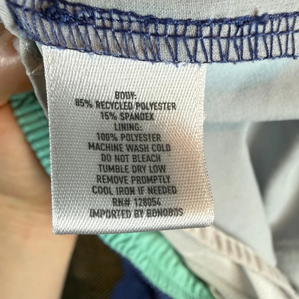 Bonobos Riviera Swim Trunks Men Large Blue Cocktail Drink Print 7 Inch Inseam